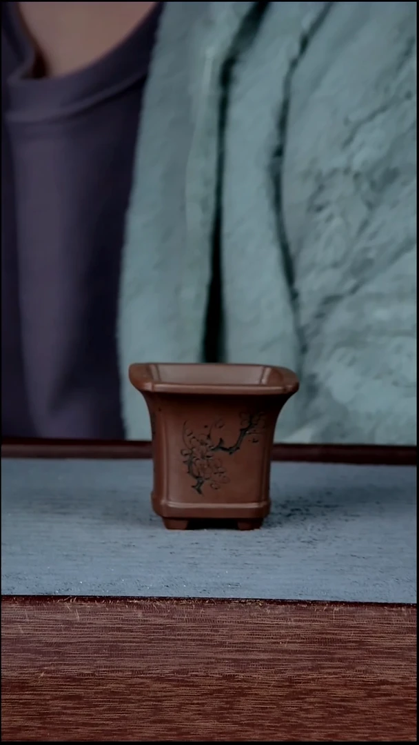 紫砂花盆5*5内径紫砂花盆