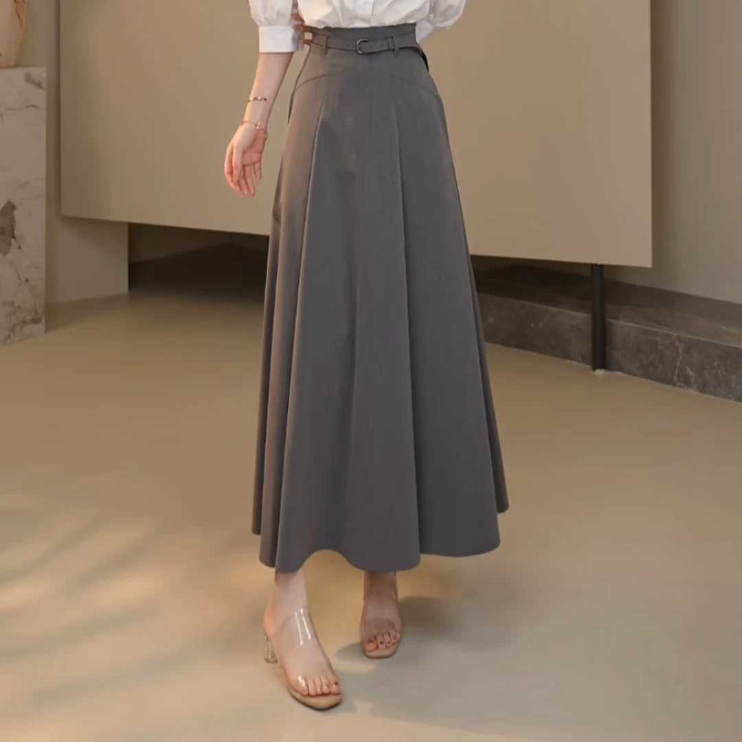 AMASS/阿玛施时尚百搭气质高腰中长款显瘦半身裙5200444