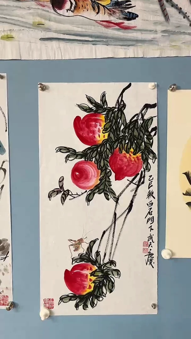 国画武天庆【寿桃图】