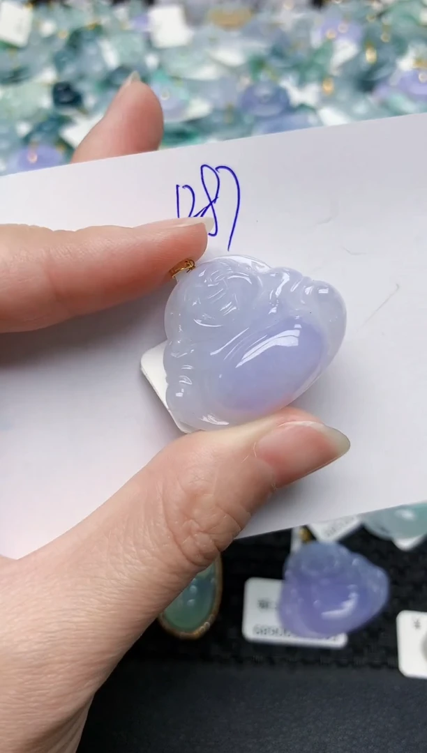 颈饰18K金镶嵌翡翠 天然缅甸A货翡翠百元以上9元证书费自理