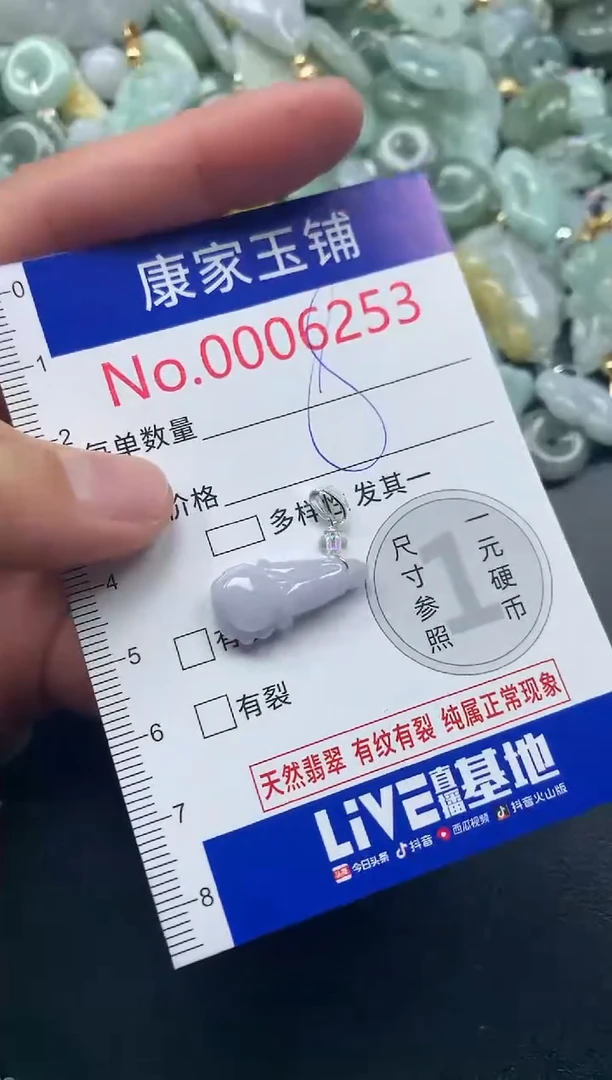 吊坠(不含链)未镶嵌翡翠6253