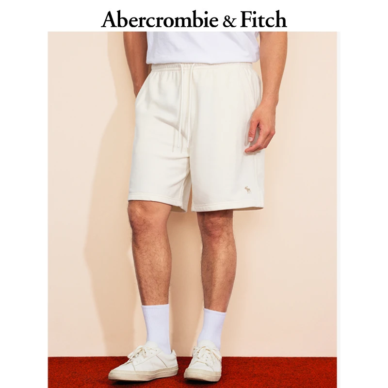 AF经典小麋鹿图案男装25夏季美式毛圈布运动卫裤短裤128-5077