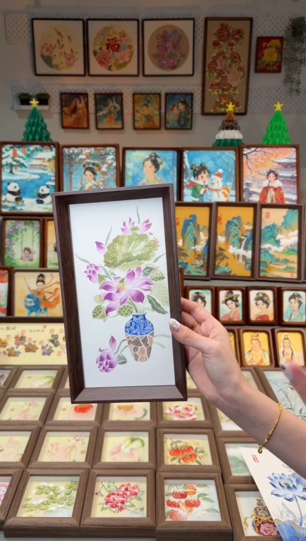 国画紫荷 手绘国画27