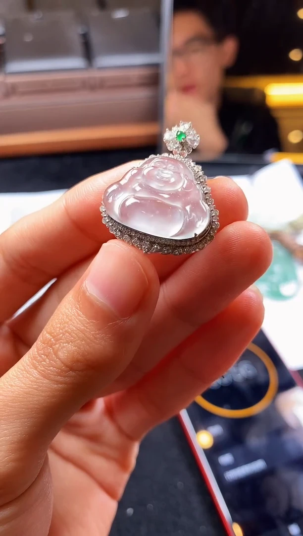 18K金镶嵌定制翡翠茯**～PA毛货不退不换