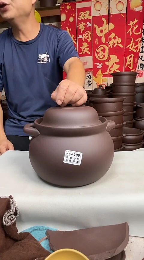 宜兴紫砂5升大肚煲紫泥  A189