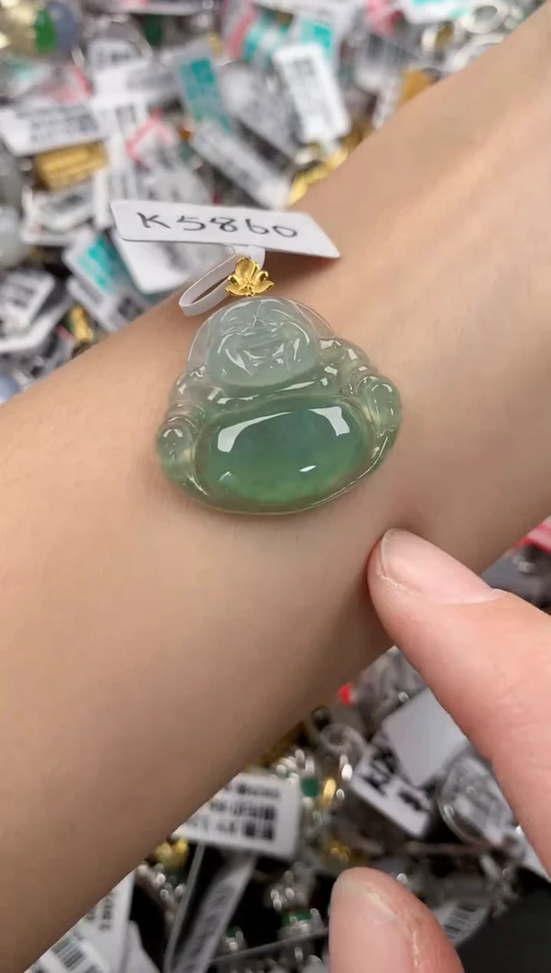 18K金镶嵌戒指翡翠444    8