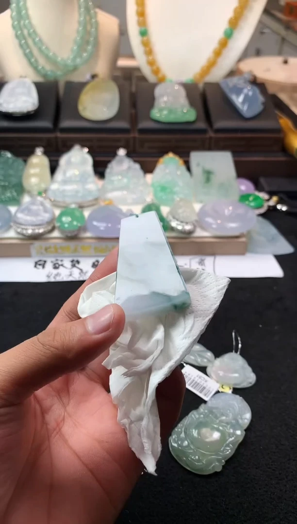 未镶嵌定制翡翠浅***光3906毛货不退不换