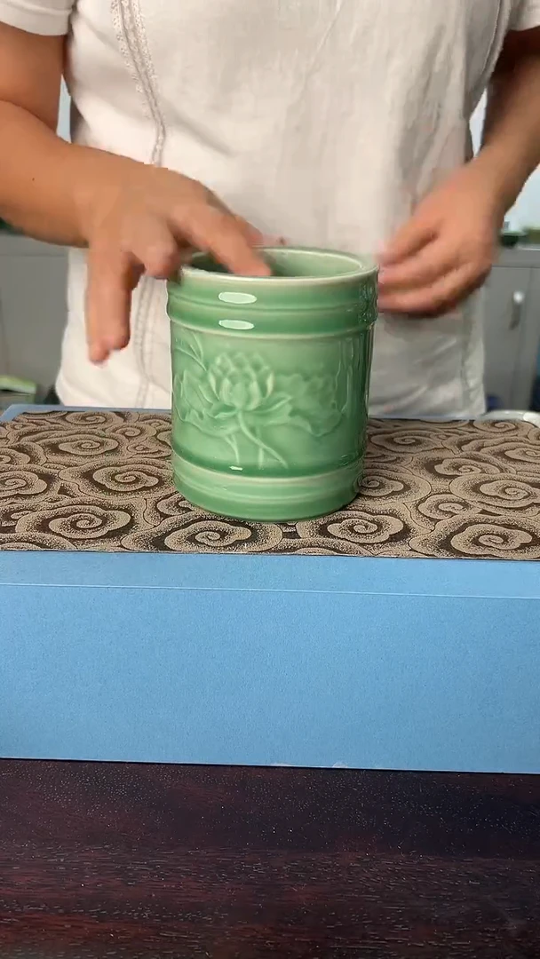 龙泉云间青瓷小米茶器