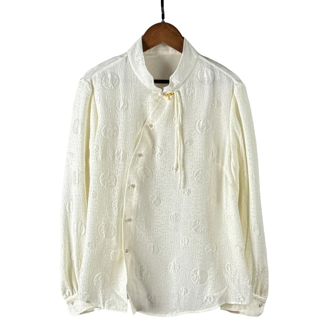 【香罗衣】新中式真丝提花国风上衣｜100%桑蚕丝休闲百搭女士0209