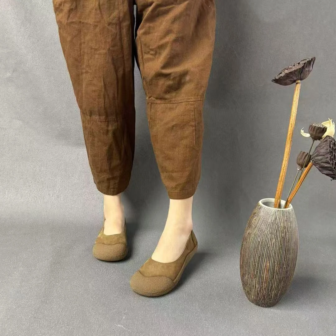 新款纯手工牛皮鞋软底防滑一脚蹬#1027-2