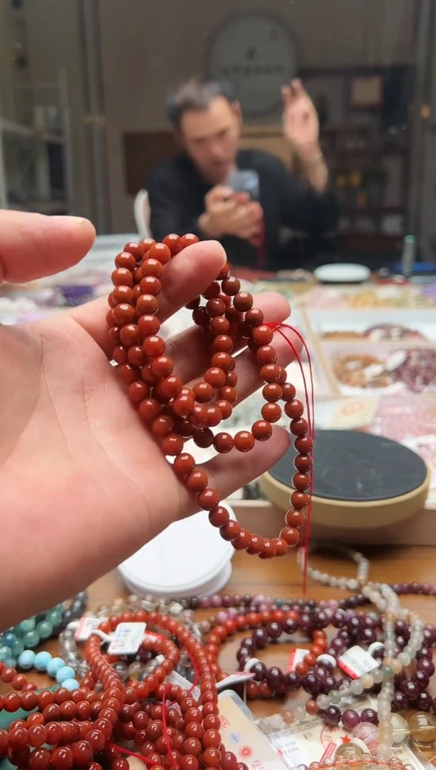 手链未镶嵌南红玛瑙南红火焰纹108 多样性发一