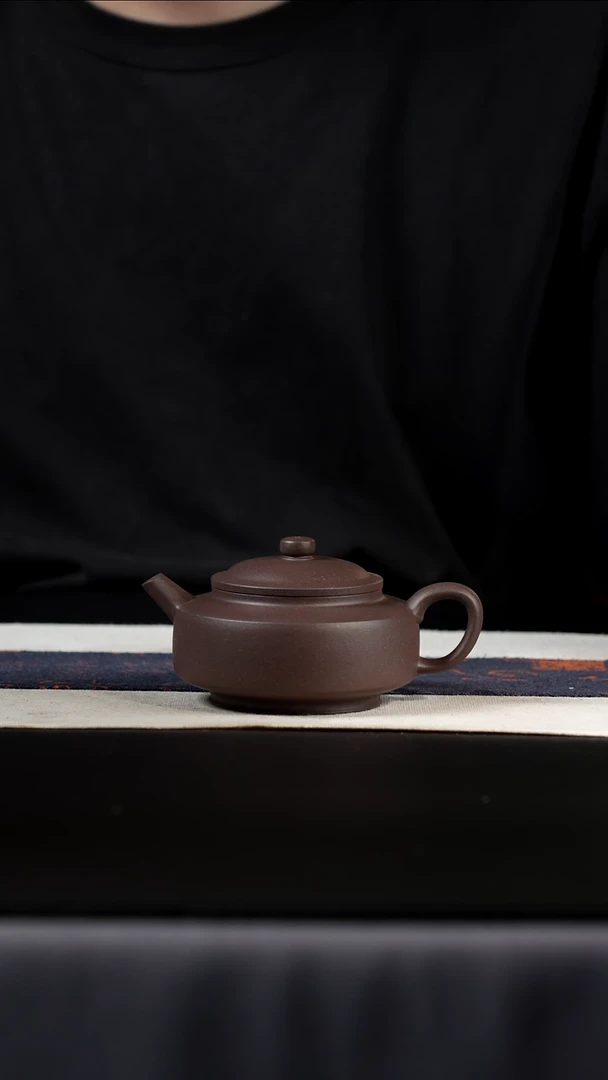 茶壶紫砂特紫泥，150cc周盘