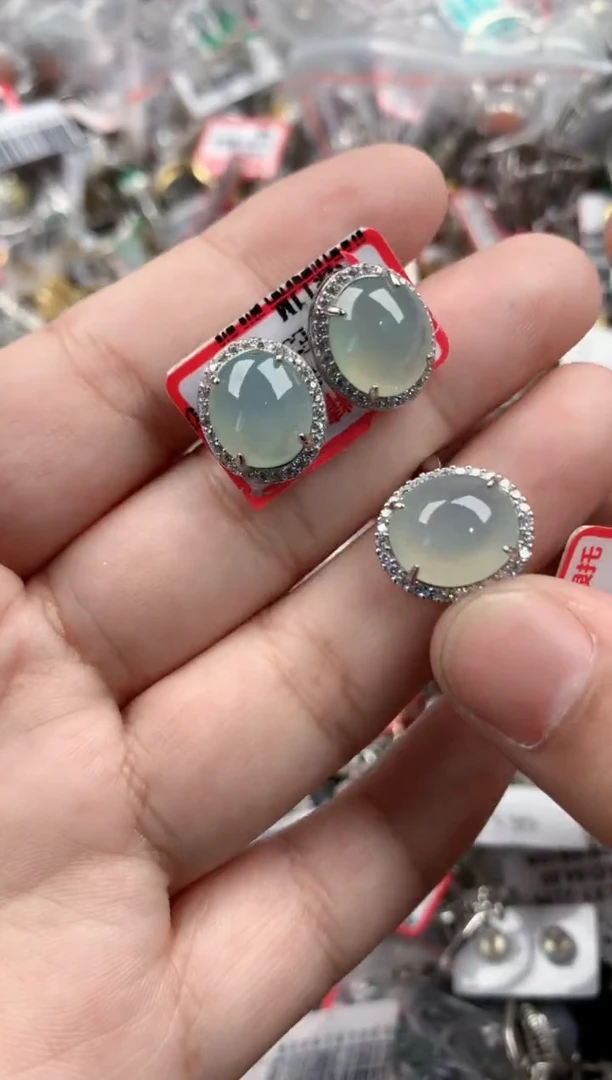 银S925镶嵌戒指翡翠444   4