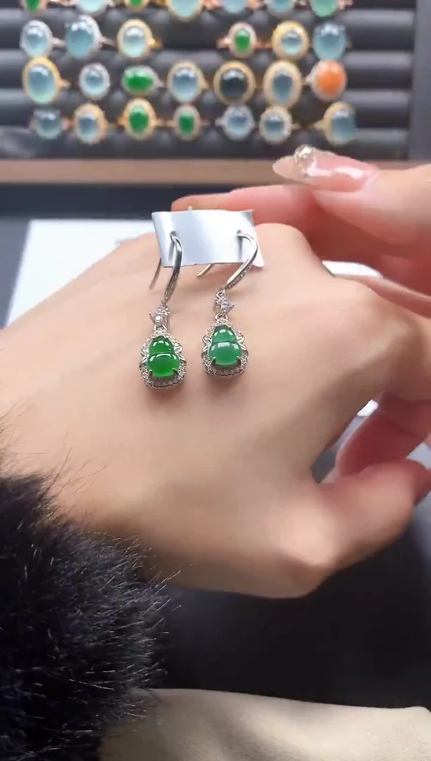 银S925镶嵌戒指翡翠51511