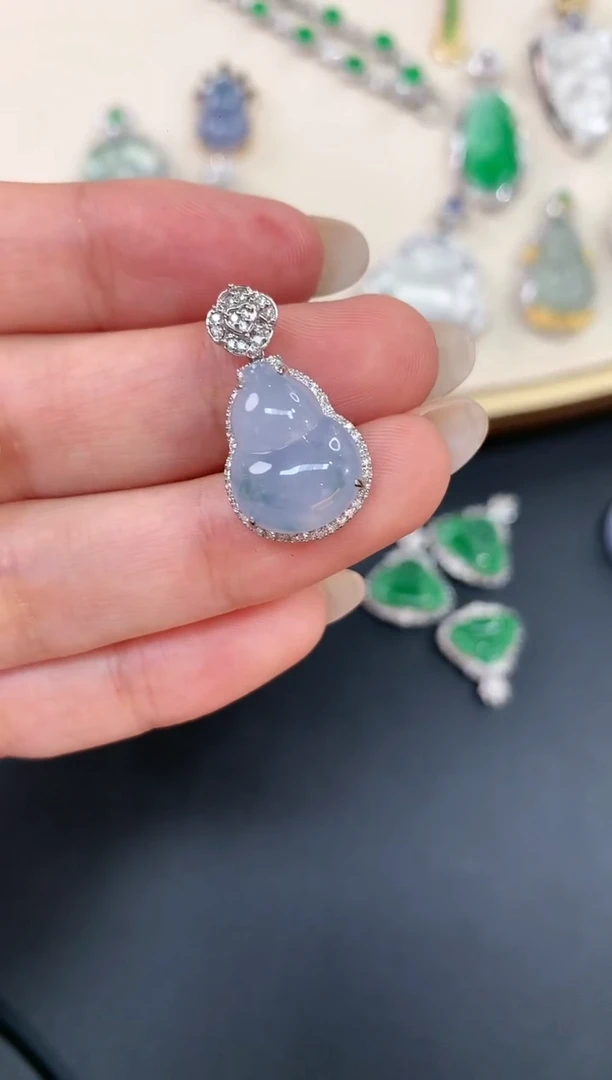 【闪购商品】翡翠吊坠(不含链)18K金镶嵌A922|3980