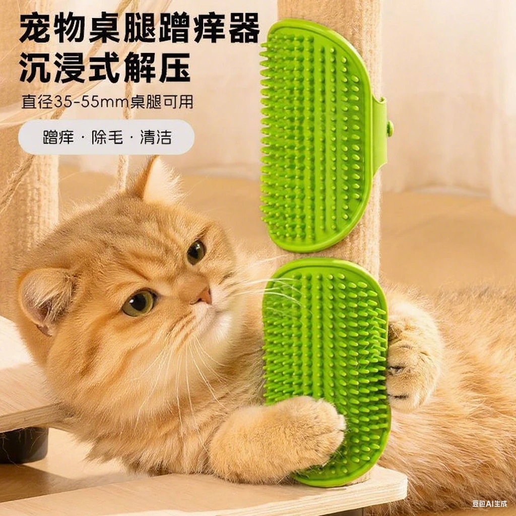 宠物猫咪蹭痒神器抓痒墙角蹭毛器猫自嗨蹭脸按摩猫抓板洗澡刷