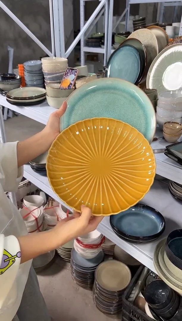 陶瓷外贸尾货瑕疵满20包邮X2大盘
