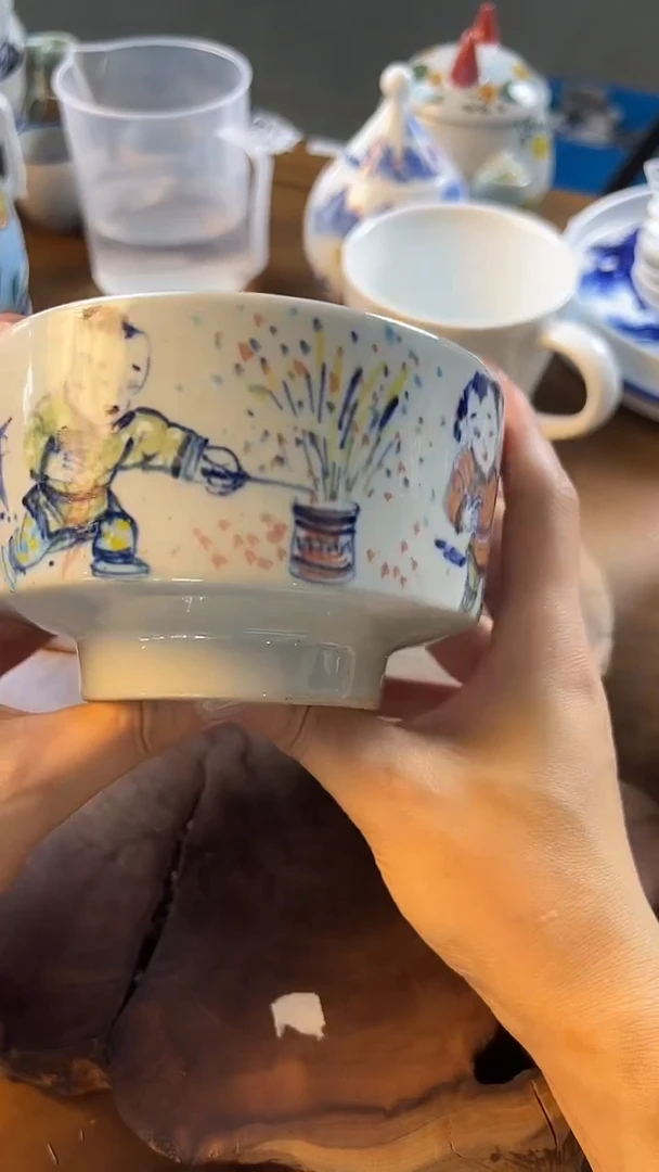 碗856老陶泥高脚碗