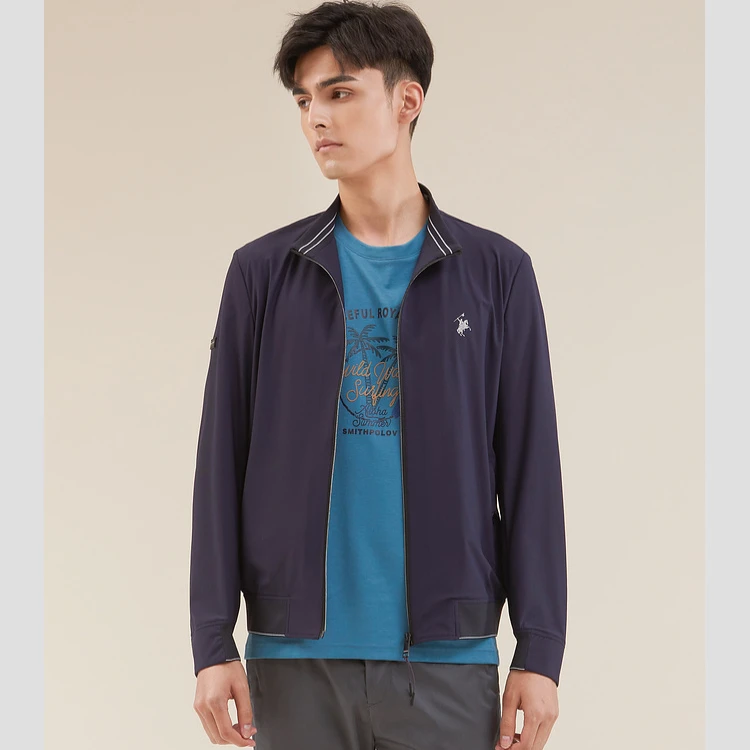 SMITHPOLOV斯密特保罗春夏短款外套男休闲修身立领夹克521725110