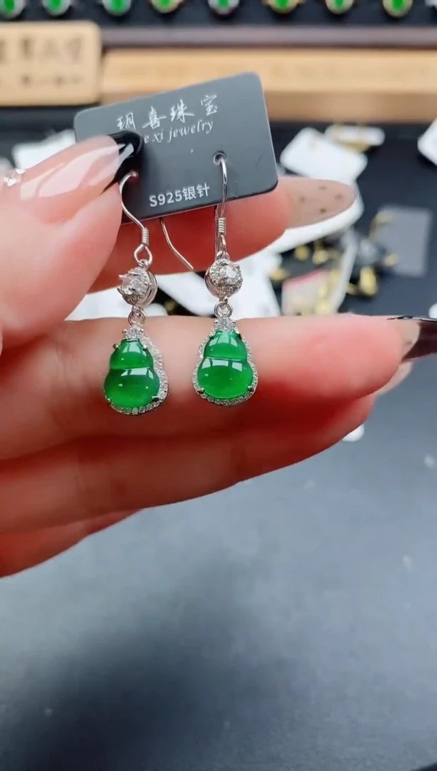 银S925镶嵌戒指翡翠1