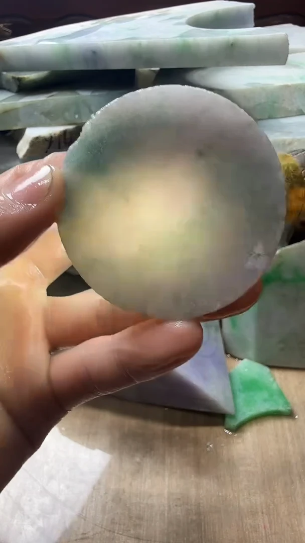 裸石翡翠天然翡翠A货花454