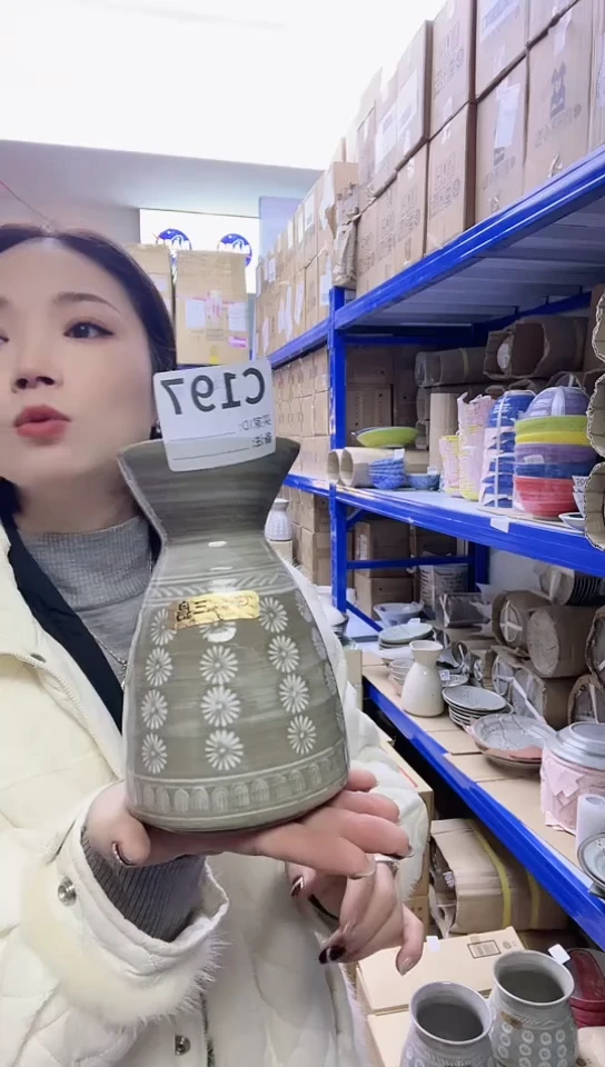 【闪购商品】瓷片进口家用百货花山岛C197壶