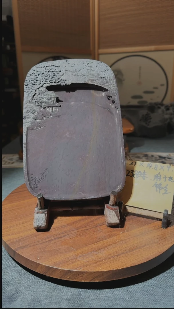 【闪购商品】9寸天青老水麻带锦盒