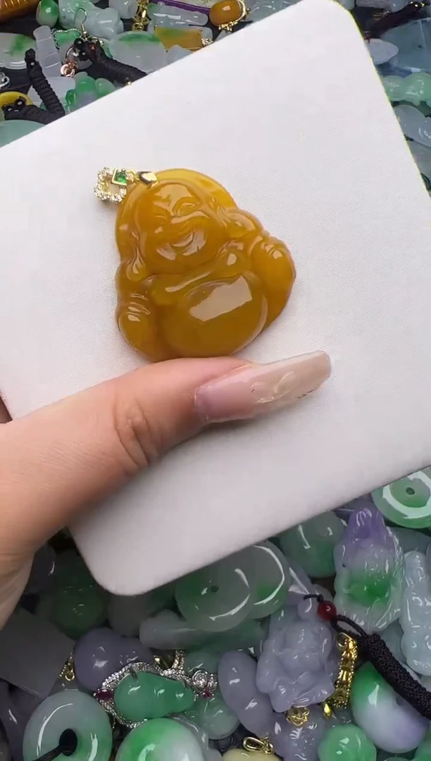 翡翠未镶嵌颈饰天然缅甸翡翠吊坠