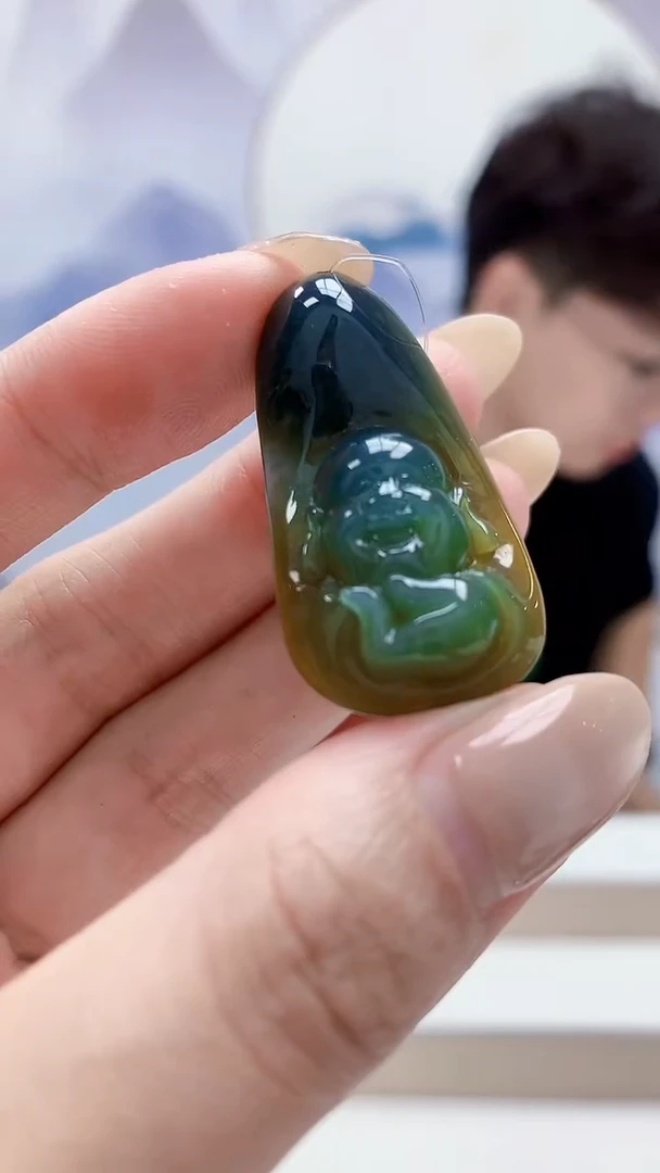 未镶嵌定制翡翠4688MM-毛货挂件24