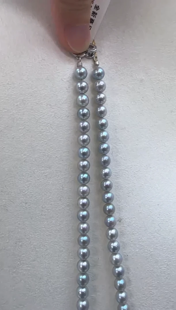 海水珍珠银S925镶嵌颈饰7-7.5mm