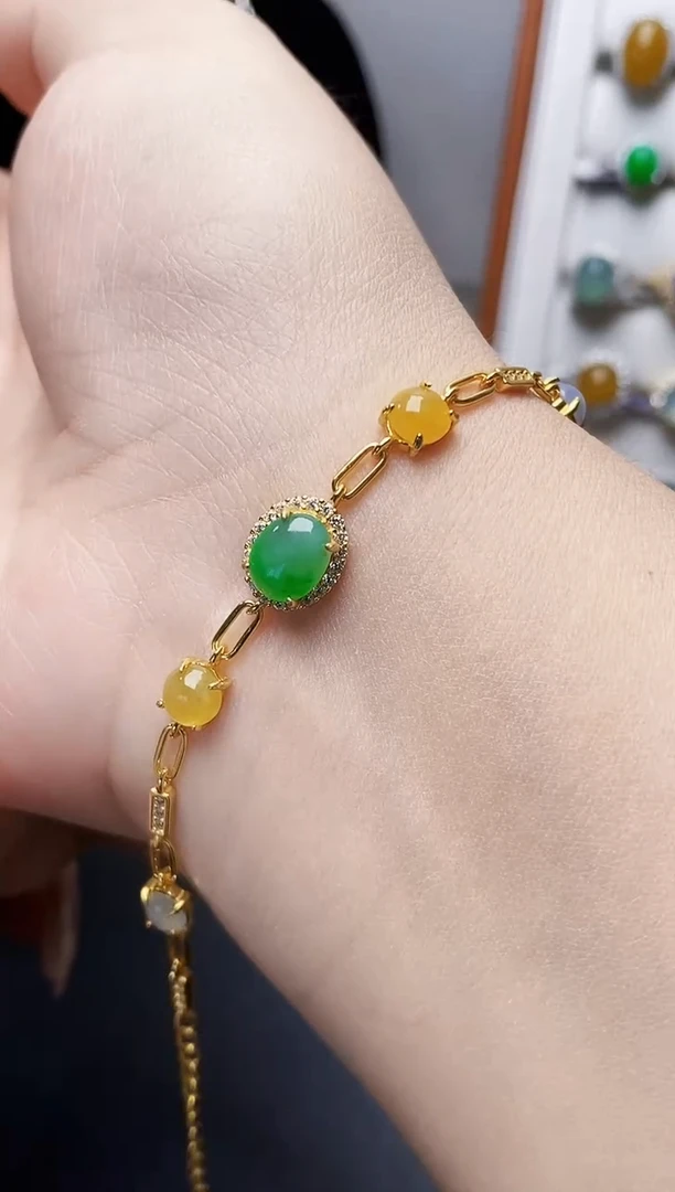 银S925镶嵌戒指翡翠0069