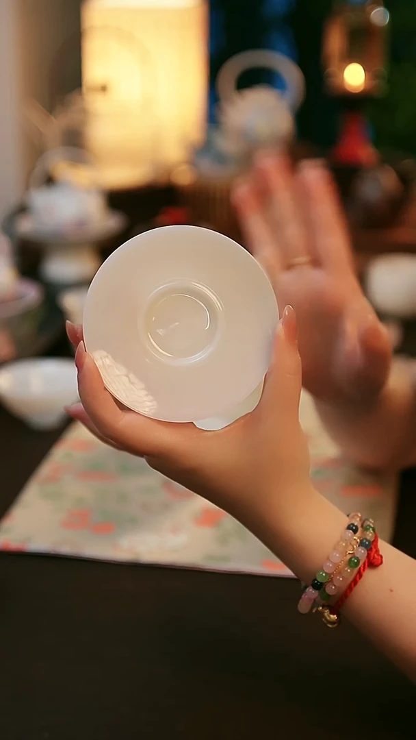 陶瓷茶具白璞玉杯垫