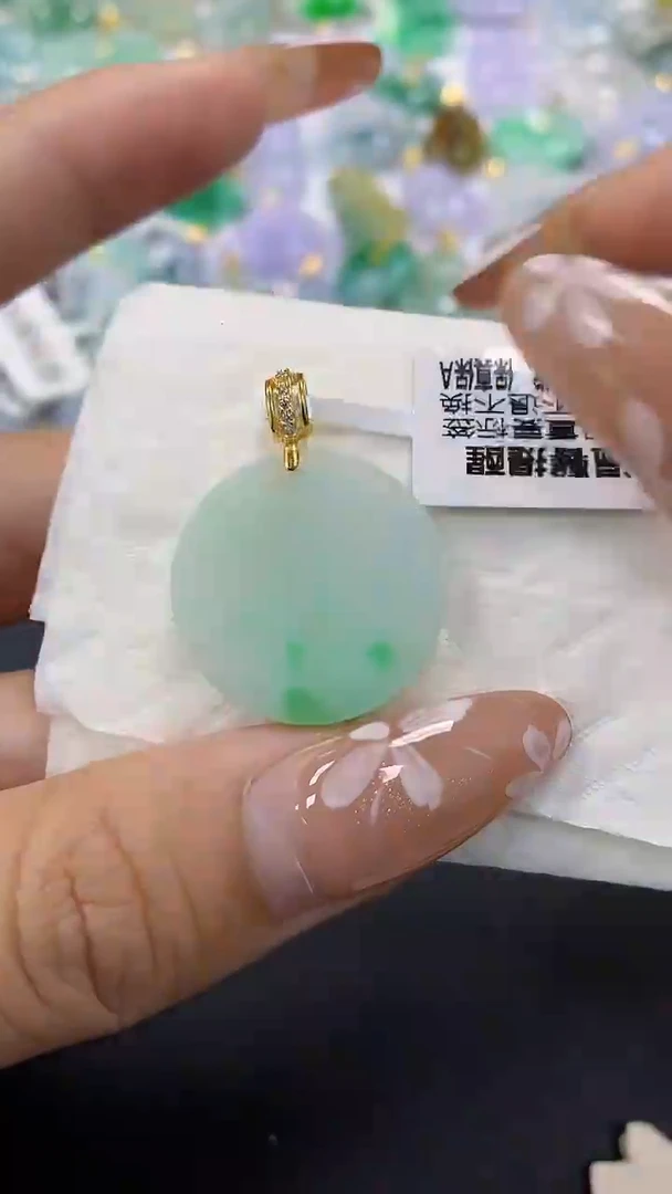 颈饰银S925镶嵌翡翠a货假一赔三支持复检百元上9元证书费自理