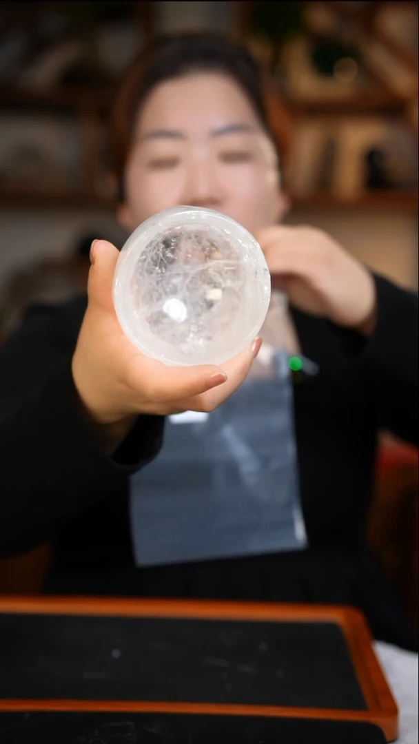 未镶嵌珠宝半成品水晶白水晶碗D647