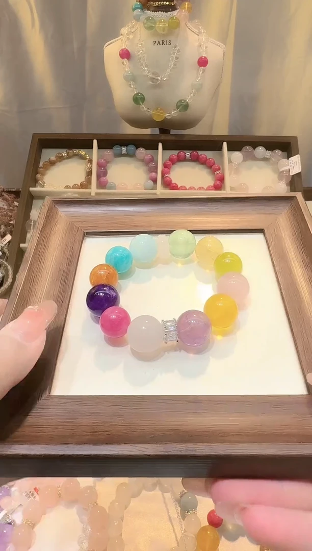 水晶手链合金乌拉圭+天河多宝