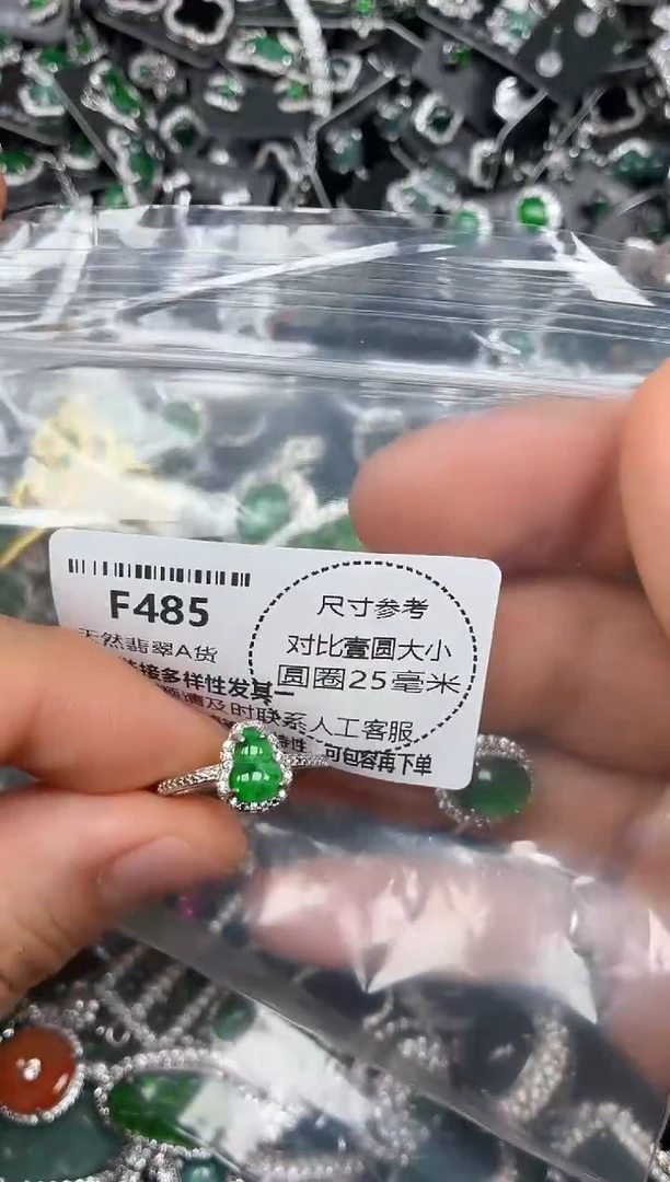 颈饰未镶嵌翡翠F485戒指