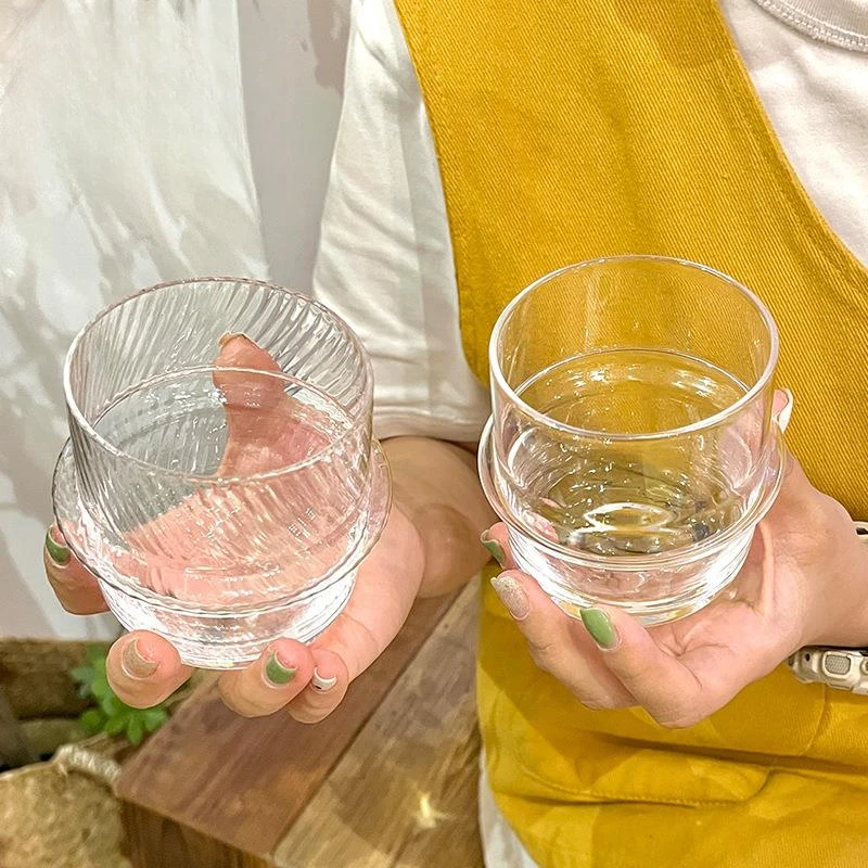 咖啡店手冲咖啡杯碟拿铁拉花杯澳白杯ins风高颜值花朵玻璃杯网红