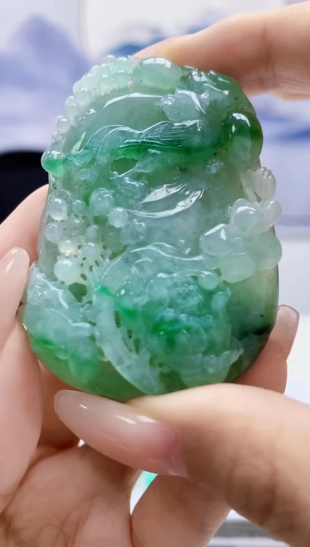 定制翡翠未镶嵌1502xx-毛货挂件31