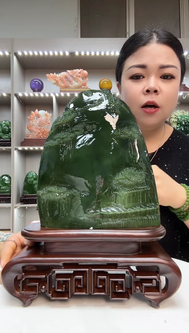 石材天然岫岩玉摆件