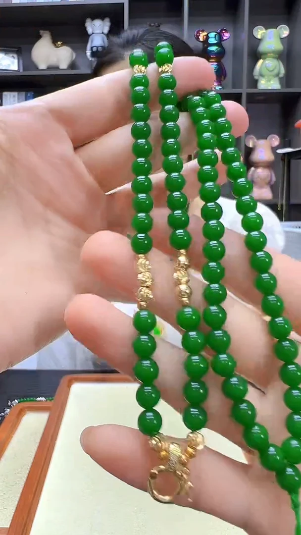 翡翠14K金镶嵌颈饰丹丹diy劲饰