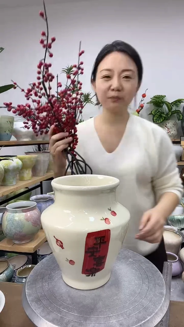 9.7陶瓷花盆直播链接高. 21     口12