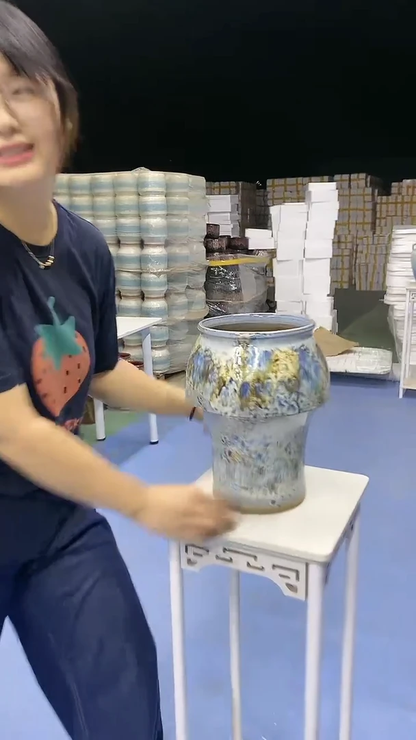 宜兴紫砂粗陶花盆