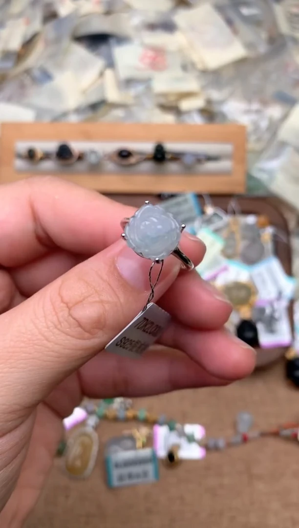 银S925镶嵌挂件翡翠一