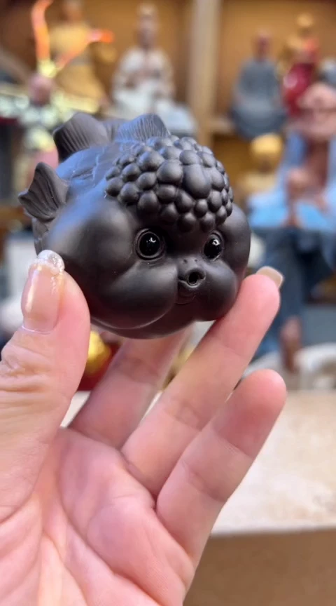 紫砂茶宠器闵茶宠摆件