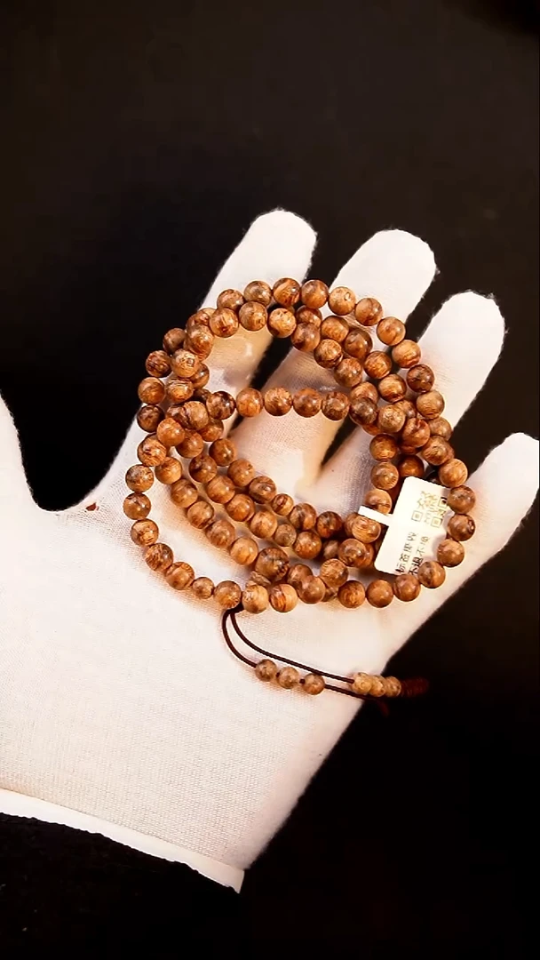 沉香手串【老惠安天然沉香】7mm圆珠多圈