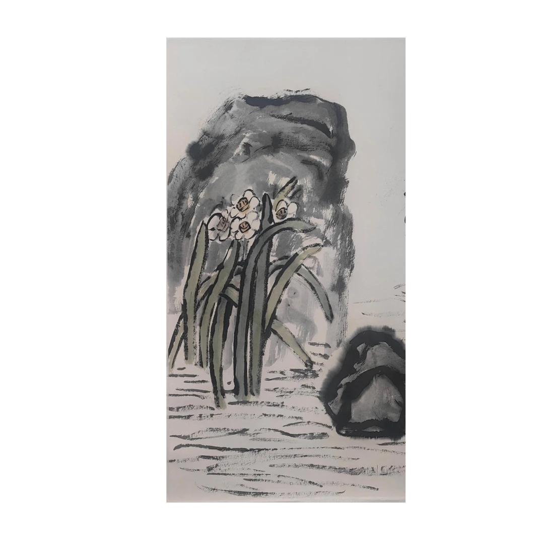 LOT.003 朱老《水仙》66*45cm 纸本设色立轴