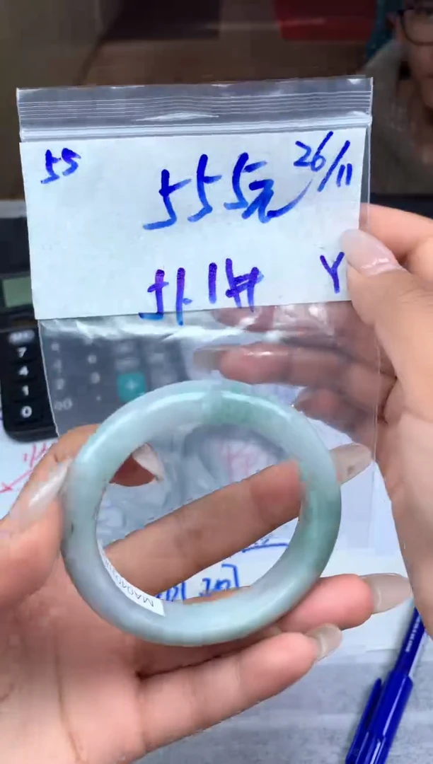 未镶嵌定制翡翠55毛货需精细抛光手镯拍一发一