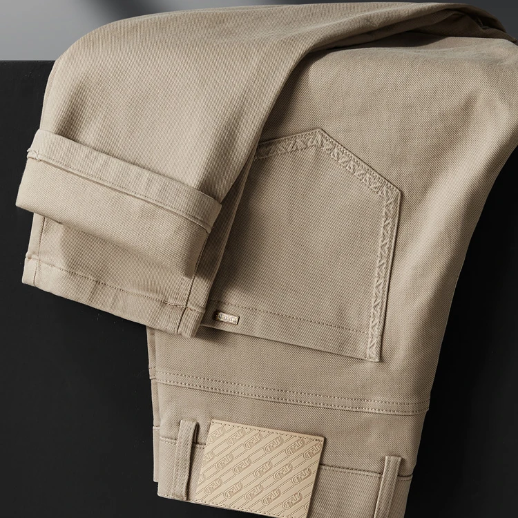 普卡夕赫高端2025修身型立体剪裁秋季休闲裤裤子男士弹力长裤男装