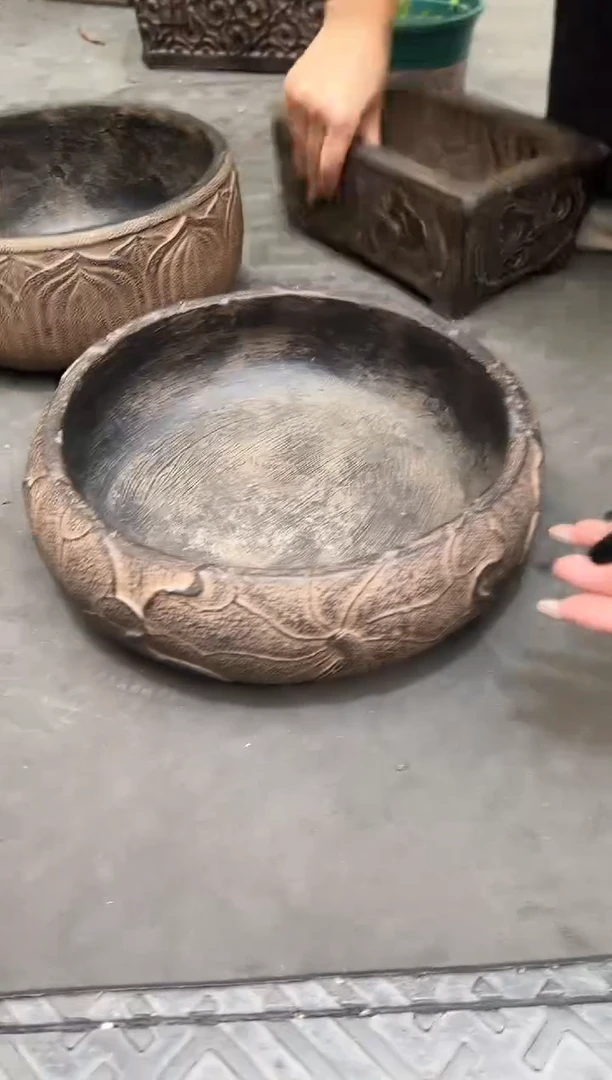 陶土【火山泥】荷韵盆