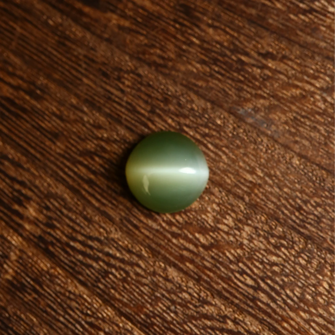 碧玉猫眼戒面-白猫